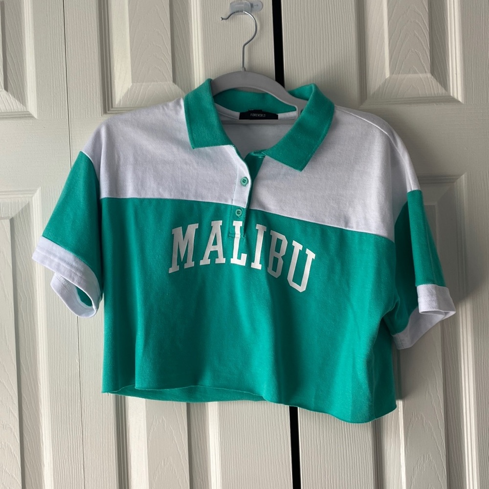 Forever 21 Malibu cropped polo shirt